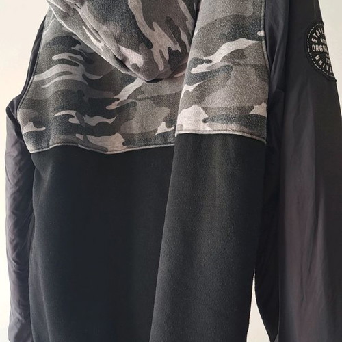 Jacket used with inner fur and military pattern, size 146 cm