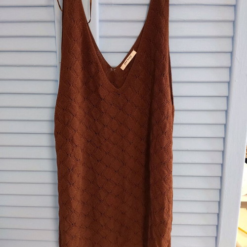 Orsay embroidered blouse brown, like new, size M