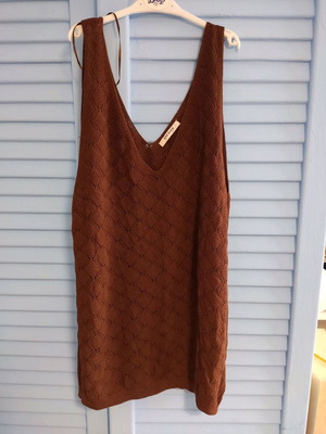 Orsay embroidered blouse brown, like new, size M