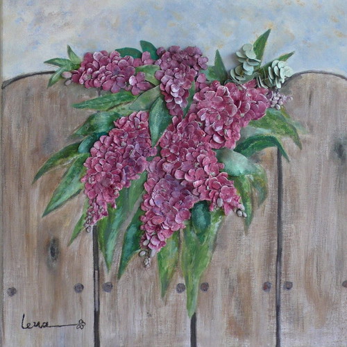 3D Artwork 'Paschalia' Canvas Painting with Pinecone Flowers New