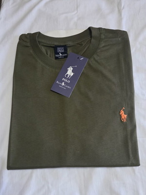 Ralph Lauren ανδρικό κοντομάνικο μπλουζάκι καινούργιο, λαδί-χακί, μεγέθη S-XXL