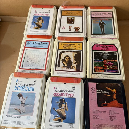 8 Track tapes like new, set of 27, rock genre