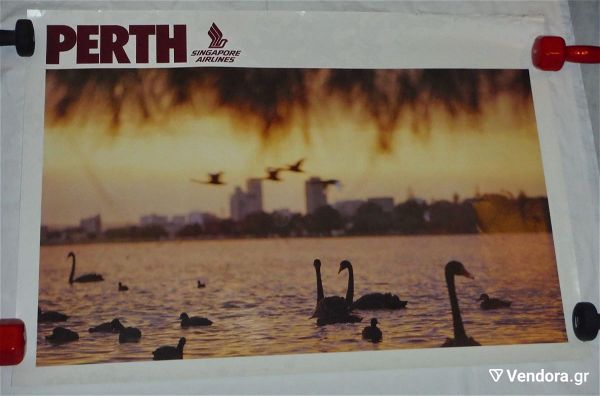  SINGAPORE AIRLINES megali afisa 1980s tis aeroporikis eterias!!  thema: PERTH