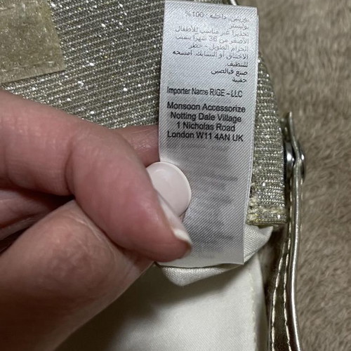 Monsoon Angels kids crossbody bag like new with gold glitter