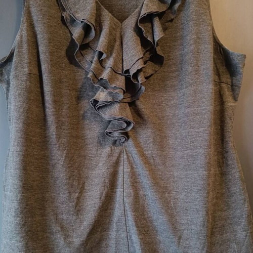 Milano Woman Plus Size Top XXXL-XXXXL Grey New