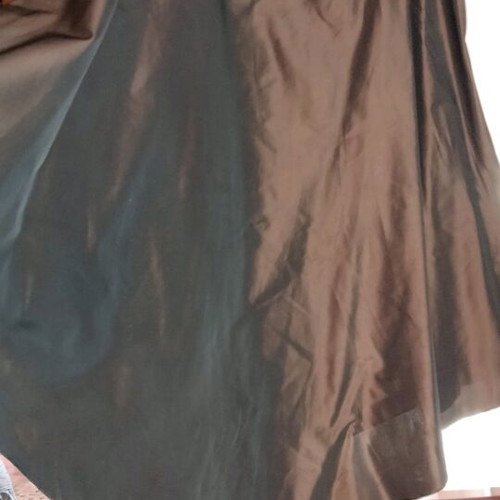 ESTI Asymmetric Skirt New Dark Brown with Shiny Finish