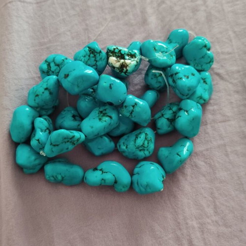 Turquoise Beads like new, 2 strands 277gr, 54cm & 30cm
