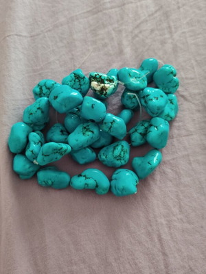 Turquoise Beads like new, 2 strands 277gr, 54cm & 30cm