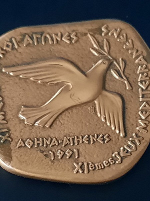 11th Mediterranean Games Athens 1991 collectible medal like new