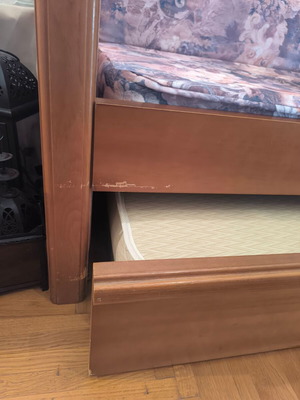 Sofa bed with sliding second bed used