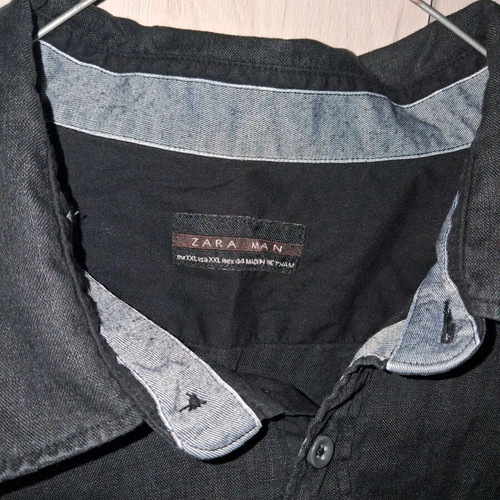 Zara men's shirt like new, black and gray, XL XXL