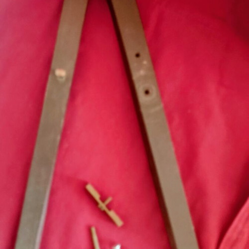 Large wooden divider used, about 49 cm, incomplete with brass parts