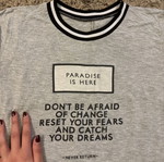Bershka Grey T-shirt with Minimal Print like new, size S