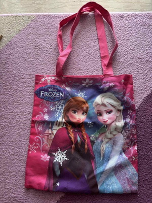 Tote shoulder bag lightly used, pink and purple