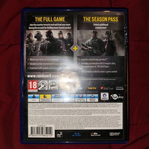 Tom Clancy's Rainbow Six Siege Gold Edition for PS4 like new