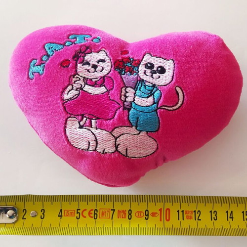 Tat Cat Heart pillow used