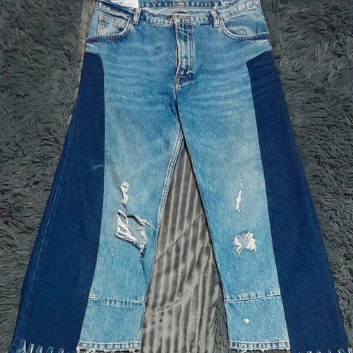 Denim pants high-waisted like new, No M collectible series, comfortable
