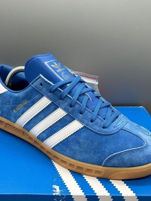 Adidas Hamburg Men's Sneakers Blue New Size 44 2/3