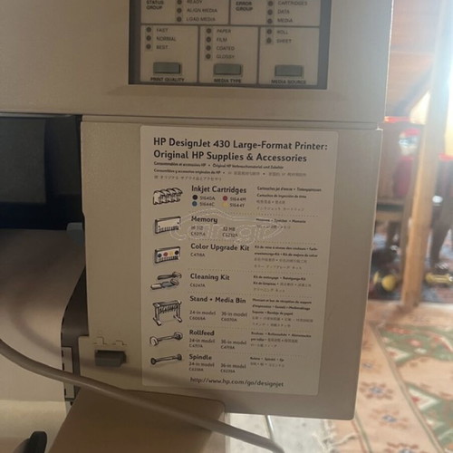 HP Designjet 430 Plotter used, upgraded to 450, includes stand and paper rolls