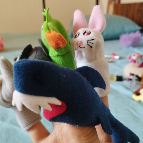 Set of finger puppets with animals new