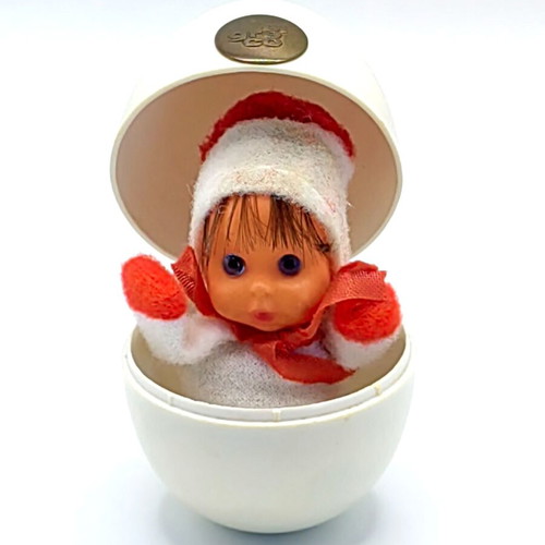 El Greco Mini Doll in Egg 1980s used, PVC