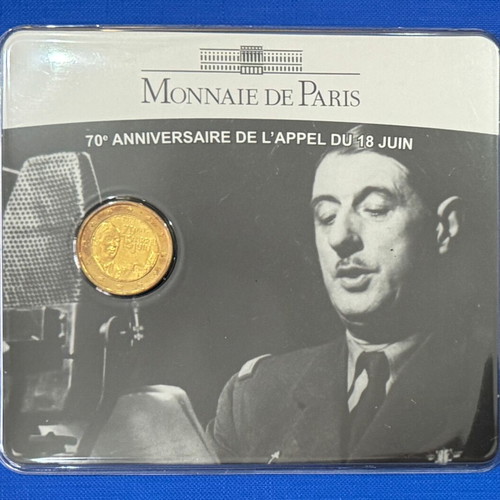 France 2 Euro 2010 Coincard BU 70th Anniversary of June 18 Appeal