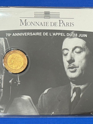 France 2 Euro 2010 Coincard BU 70th Anniversary of June 18 Appeal