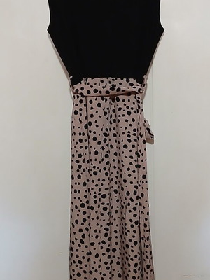 Shein sleeveless dress with polka dot pattern, size large, like new