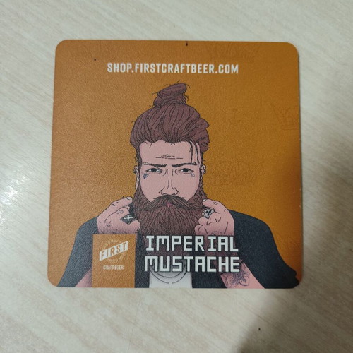 Wooden coaster from Hungarian microbrewery FIRST, new