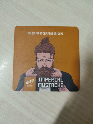 Wooden coaster from Hungarian microbrewery FIRST, new