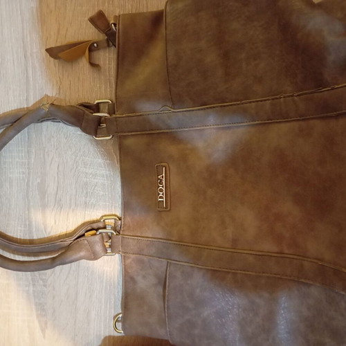 Doca shoulder bag used, medium brown