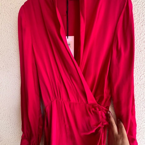 Forever Young wrap dress fuchsia new, size M