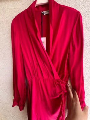 Forever Young wrap dress fuchsia new, size M