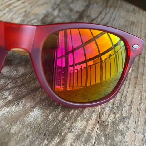 Polo Club Wood Limited Edition sunglasses like new, unisex, red