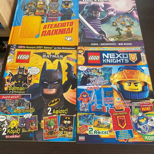 Lego official books, 5 pieces without figurines