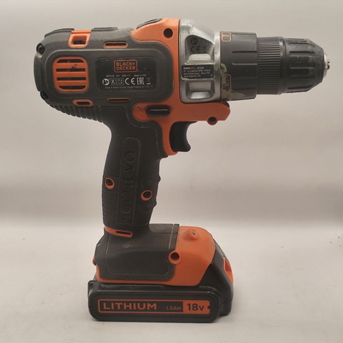 Black & Decker battery drill with battery