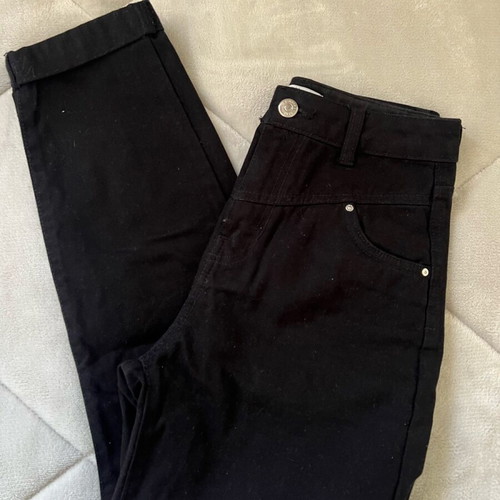 Bershka straight black jeans like new, size XS