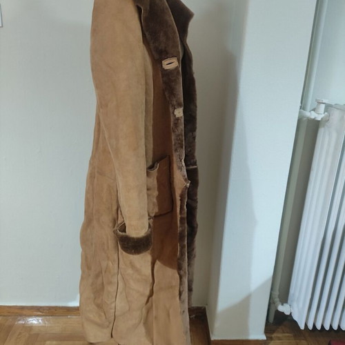 Zara long suede leather coat like new, size S/M