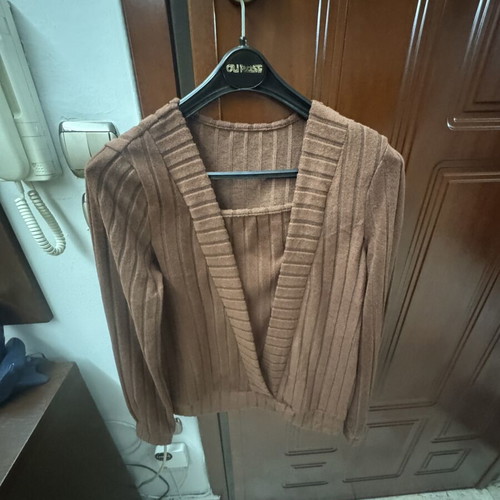 Shein women's knitted sweater like new, brown, size M