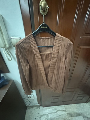 Shein women's knitted sweater like new, brown, size M