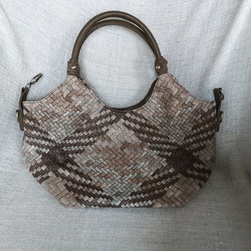 Handbag used beige and brown