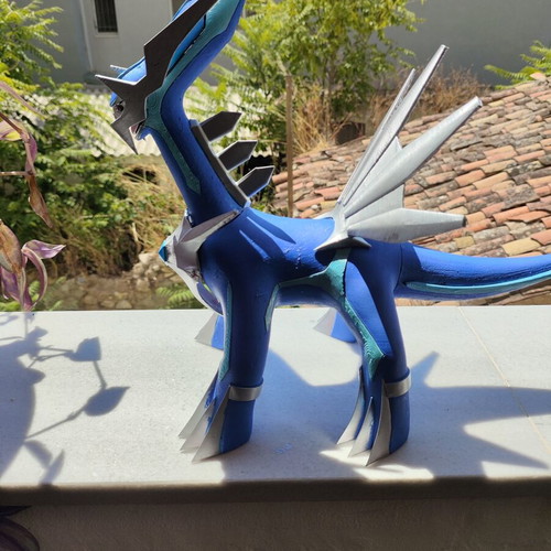 The Master of Time Dialga 3D printed figure 30 cm hand painted