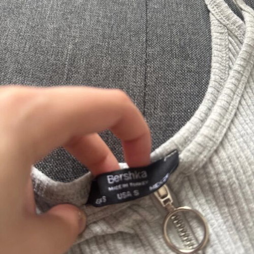 Bershka Grey Summer Dress Small like new with front zipper