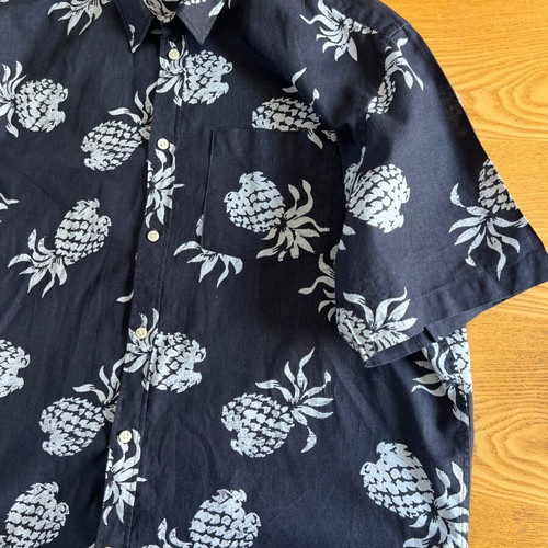 H&M men's linen shirt with pineapple print XXL