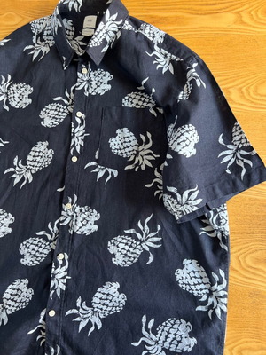 H&M men's linen shirt with pineapple print XXL