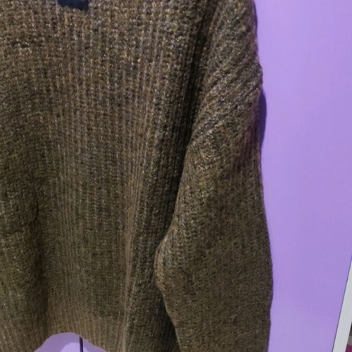 Mango men's sweater like new, melange brown/olive, size S