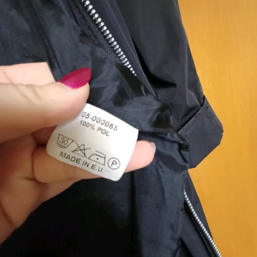 Black midi coat Viva avant-garde design with balloon, like new, size M