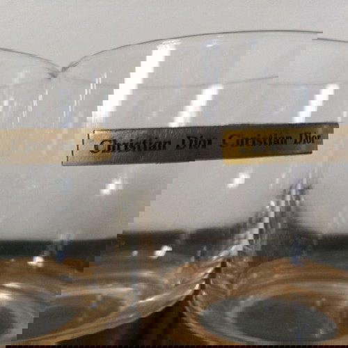 Σετ ποτήρια Dior μεταχειρισμένα, vintage με μεταλλική βάση χρυσού