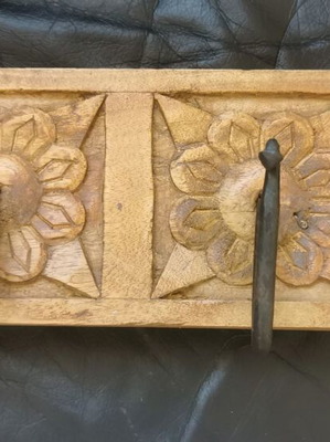 Handmade carved wooden wall hanger new from India