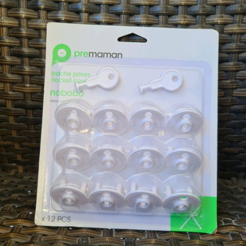 Premaman socket protectors new, pack of 12 with removal key